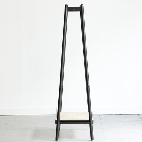Black Oak Wood Cloth Hanger Rack | OROA