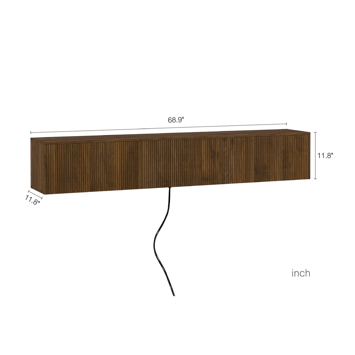 Brown Floating TV Stand | OROA