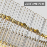 Modern European furniture - 37" Gold Water Ripple Glass Chandelier - www.oroa.com
