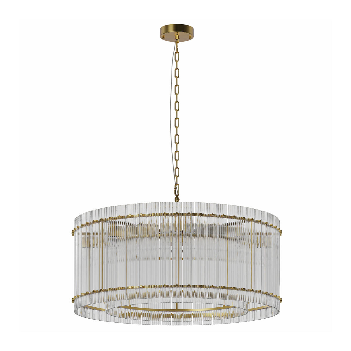 Modern European furniture - 37" Gold Water Ripple Glass Chandelier - www.oroa.com