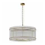Modern European furniture - 37" Gold Water Ripple Glass Chandelier - www.oroa.com