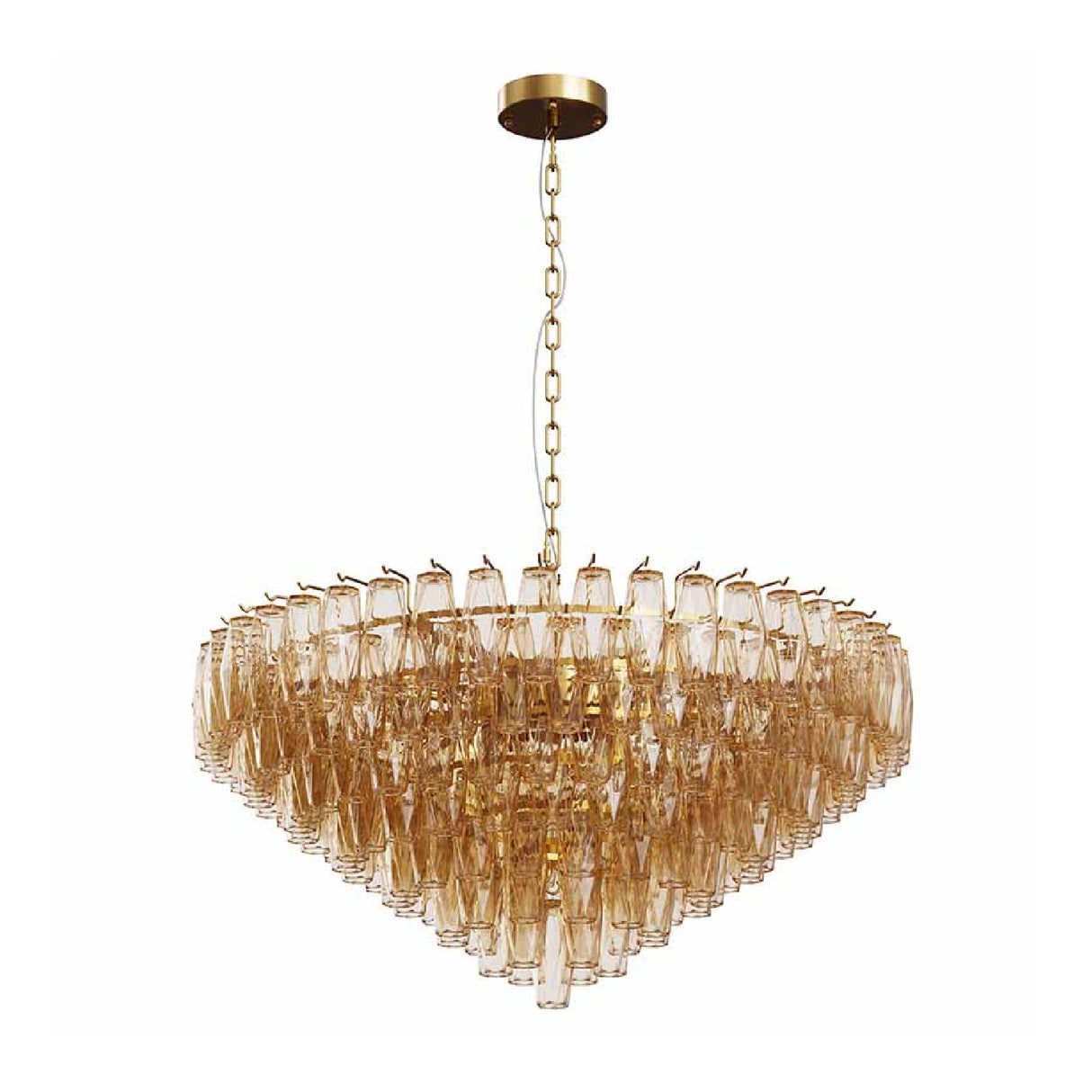 14-Light Gold Modern Round Chandelier | OROA