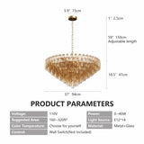 14-Light Gold Modern Round Chandelier | OROA