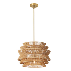 Modern European furniture - Hand-Woven Rattan Pendant Light - www.oroa.com