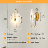 Round Alabaster Wall Sconce | OROA