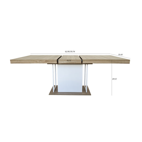Modern European furniture - Modern Extendable Wood Dining Table - www.oroa.com