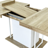 Modern European furniture - Modern Extendable Wood Dining Table - www.oroa.com