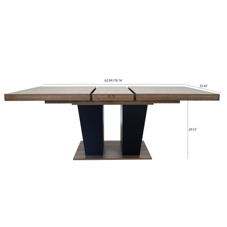 Modern European furniture - Extendable Rectangular Dining Room Table - www.oroa.com