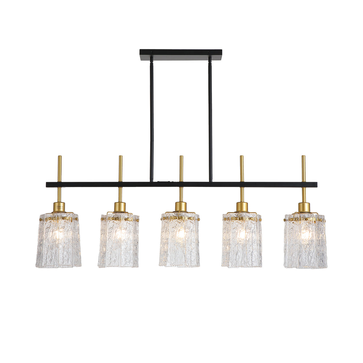 Modern European furniture - Modern Farmhouse 5-Light Chandelier with Glass Pendant - www.oroa.com