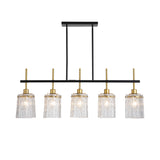 Modern European furniture - Modern Farmhouse 5-Light Chandelier with Glass Pendant - www.oroa.com