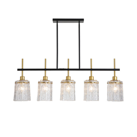 Modern European furniture - Modern Farmhouse 5-Light Chandelier with Glass Pendant - www.oroa.com