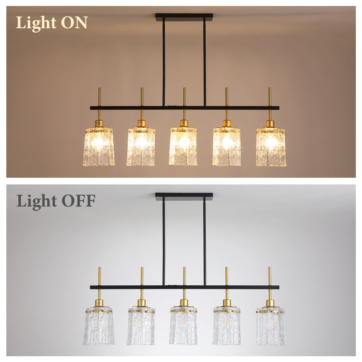 Modern European furniture - Modern Farmhouse 5-Light Chandelier with Glass Pendant - www.oroa.com