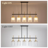 Modern European furniture - Modern Farmhouse 5-Light Chandelier with Glass Pendant - www.oroa.com