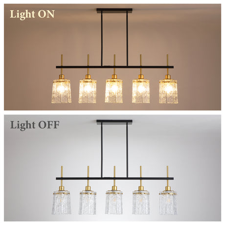 Modern European furniture - Modern Farmhouse 5-Light Chandelier with Glass Pendant - www.oroa.com