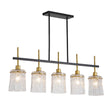 Modern European furniture - Modern Farmhouse 5-Light Chandelier with Glass Pendant - www.oroa.com