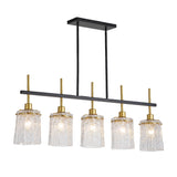 Modern European furniture - Modern Farmhouse 5-Light Chandelier with Glass Pendant - www.oroa.com