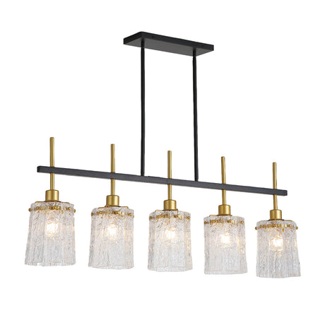 Modern European furniture - Modern Farmhouse 5-Light Chandelier with Glass Pendant - www.oroa.com
