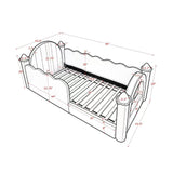 Pink Twin Size Solid Wood Bed Frame | OROA Kids