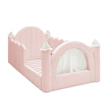 Pink Twin Size Solid Wood Bed Frame | OROA Kids