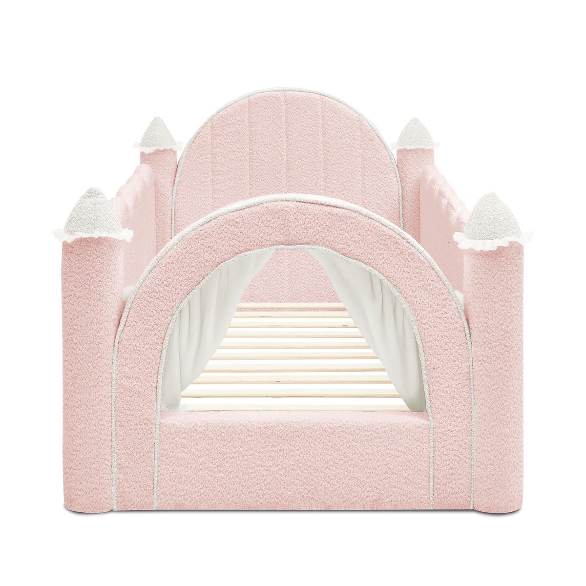 Pink Twin Size Solid Wood Bed Frame | OROA Kids