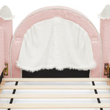 Pink Twin Size Solid Wood Bed Frame | OROA Kids