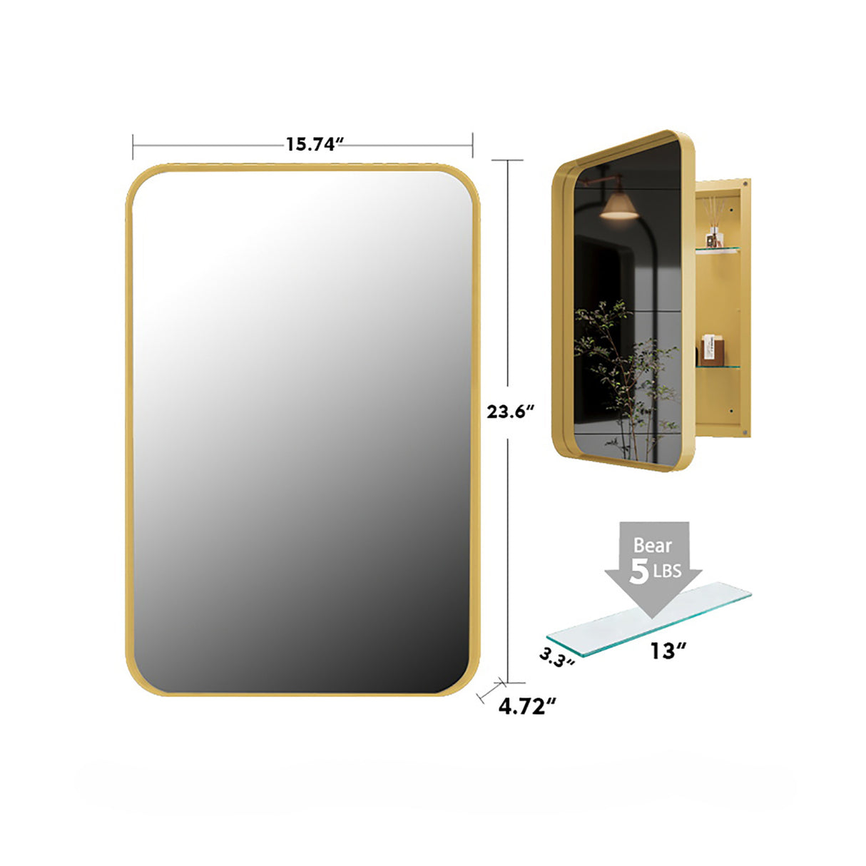 Bathroom Storage Medicine Cabinet with Mirror | OROA