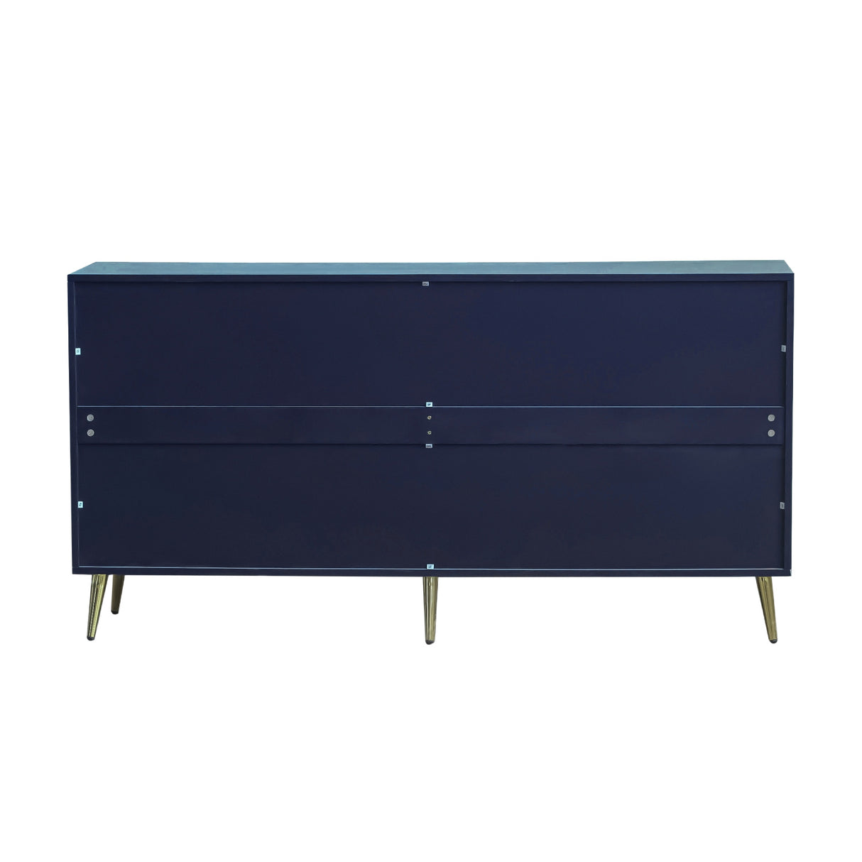Modern Navy Blue Lacquered Wooden Sideboard Cabinet | OROA