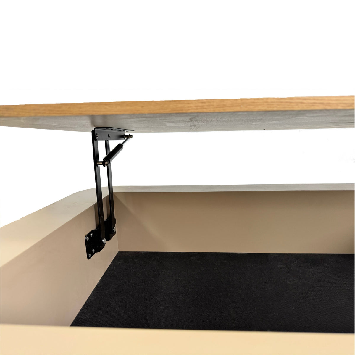 Fluted Natural Wood Lift-Top Coffee Table | OROA