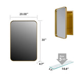 Metal Framed Medicine Cabinet with Mirror | OROA