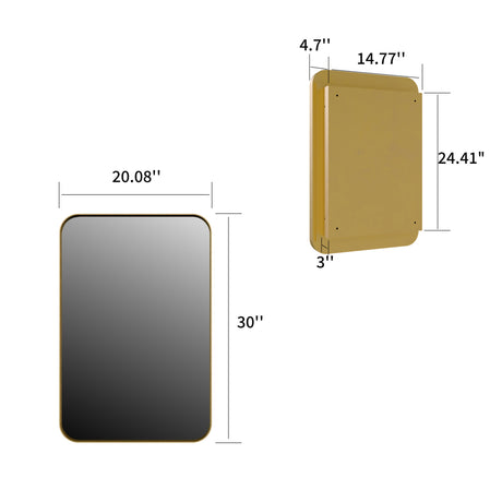 Metal Framed Medicine Cabinet with Mirror | OROA