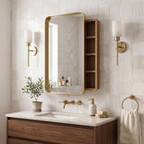 Metal Framed Medicine Cabinet with Mirror | OROA