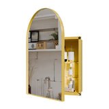 Metal Corner Medicine Cabinet with Arched Mirror | OROA