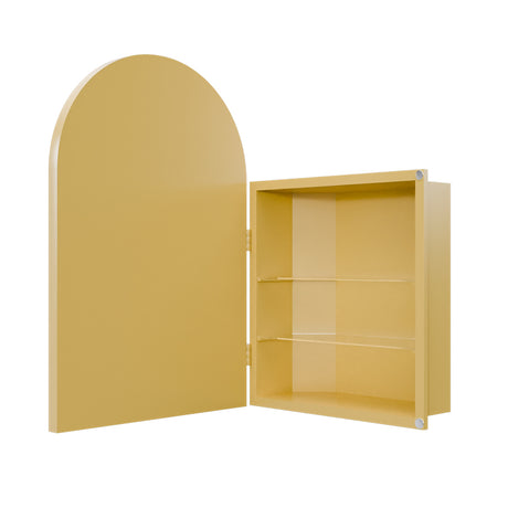 Metal Corner Medicine Cabinet with Arched Mirror | OROA