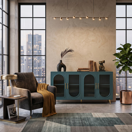 Glass Door Wooden Sideboard | OROA