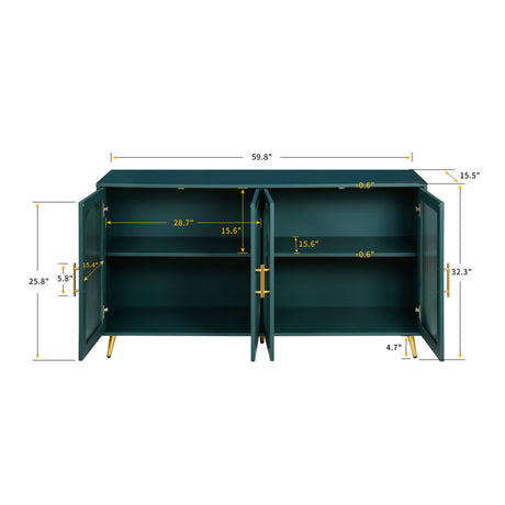Glass Door Wooden Sideboard | OROA