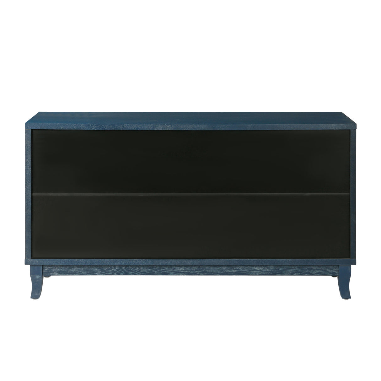 Blue Rattan 4-Door Storage Sideboard Cabinet | OROA