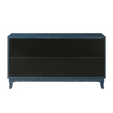 Blue Rattan 4-Door Storage Sideboard Cabinet | OROA
