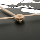 Modern European furniture - Modern Black Metal World Map Wall Clock - www.oroa.com