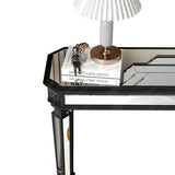 Modern European furniture - Black Vintage Wood Mirror Console Table - www.oroa.com