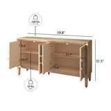 Rustic Farmhouse Credenza TV Stand Antique Natural | OROA