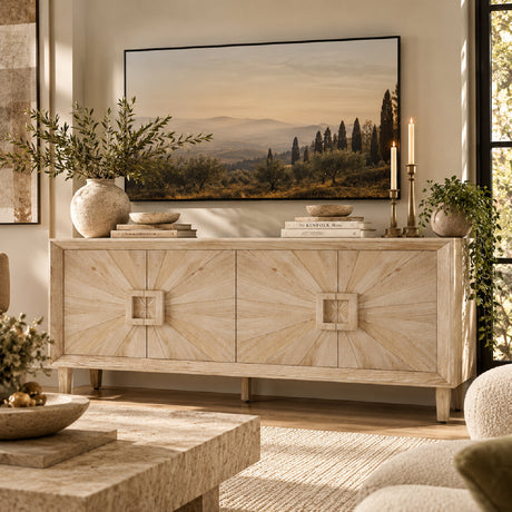 Rustic Farmhouse Credenza TV Stand Antique Natural | OROA