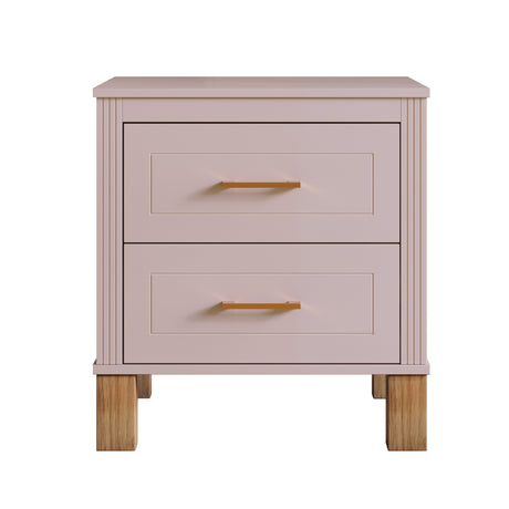 Modern European furniture - Pink 2 Drawer Nightstand - www.oroa.com