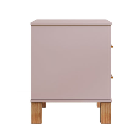 Modern European furniture - Pink 2 Drawer Nightstand - www.oroa.com