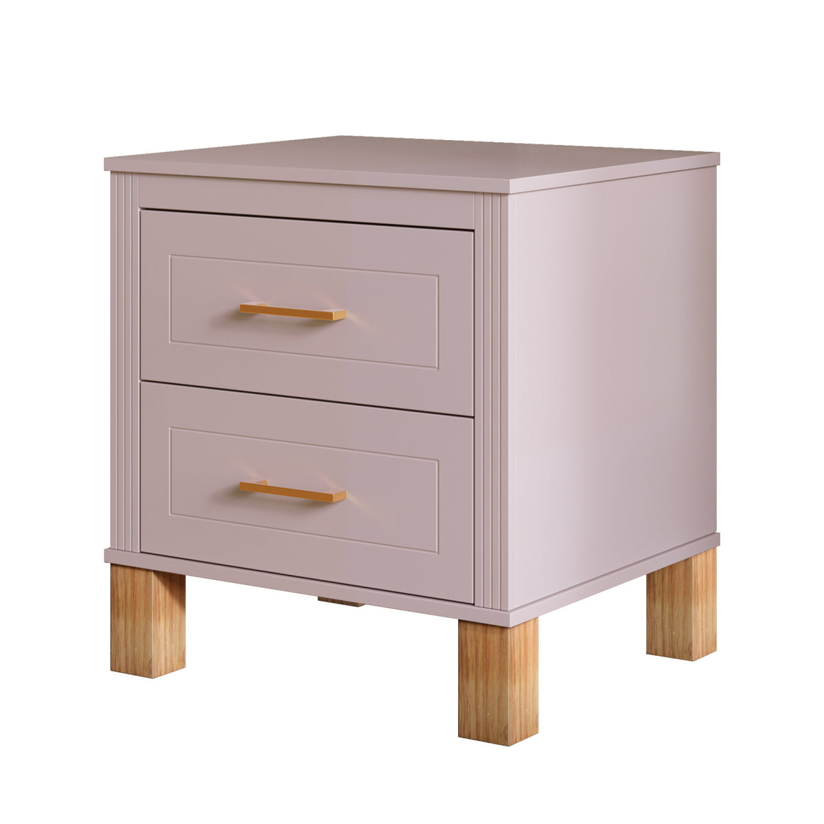 Pink 2 Drawer Nightstand | OROA Kids