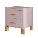 Pink 2 Drawer Nightstand | OROA Kids