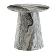 Gray Textured Circular Coffee Table by OROA