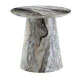Gray Textured Circular Coffee Table by OROA