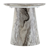 Gray Textured Circular Coffee Table by OROA