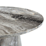 Gray Textured Circular Coffee Table by OROA