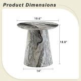 Gray Textured Circular Coffee Table by OROA